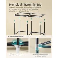 Armario Plegable de Tela 4 Barras, 4 Bolsillos Laterales, Almacenamiento, Negro RYG094B02 - details 11