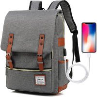 Mochila escolar adolescentes para portátil con puerto de carga USB, elegante mochila de viaje resistente al agua - details 6