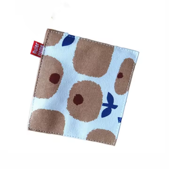 Almohadilla de mesa de tela de doble capa, posavasos con aislamiento térmico, Mantel Individual de 11CM, tapete cuadrado de algodón para tazas, cocina - 1