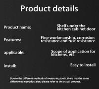 Under Sink Storage Rack Pull out Cabinet Organizer Kitchen Sliding Drawer Storage Basket Handle Bowl Plate Rack Holder Shelves - details 29