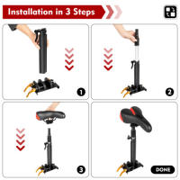 Sillín de patinete eléctrico, asiento ajustable para Xiaomi M365 Pro2, 40-60cm - details 5