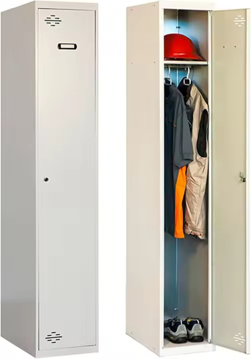 Vestuario Metálica, 1 Puerta, Incluye Llave, 1800x300x500 mm, Gris - 1