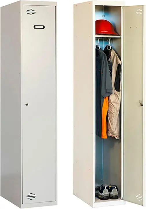 Vestuario Metálica, 1 Puerta, Incluye Llave, 1800x300x500 mm, Gris - 1