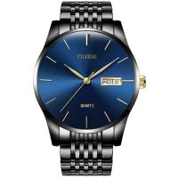 Hombre impermeable doble calendario tendencia cielo estrellado no mecánico reloj de cuarzo - details 14