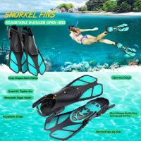 Aletas De Natación Ajustables Para Adultos Y Mujeres Zapatos De Escuba Diving De Silicona Con Hebilla Abierta Tamaño Viaje - details 0