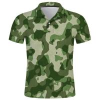 Polo con estampado de camuflaje para hombre, ropa de calle con botones, top informal con solapa, novedad de verano - details 14
