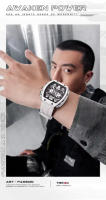 Reloj Deportivo de Cuarzo de Silicona de Lujo MARK FAIRWHALE Reloj Automático con Fecha para Hombres Resistente al Agua Estilo Tonneau - details 6