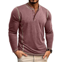 Sudadera de hombre Camiseta de manga larga de hombre Camisa Henley de hombre Top de cuatro botones - details 6