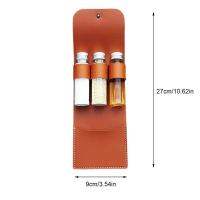 Juego de botellas para exteriores, bolsa de condimentos de cuero plegable portátil, impermeable, gran capacidad, - details 8