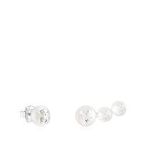 Oso de melocotón925Pendientes de Perla de Plata de Ley con Forma de Oso - details 2