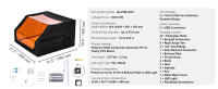 SucceBuy Caja para grabadora láser 31,5 x 31,5 x 19,6" Cubierta protectora ignífuga con extractor, retardante de llama, aislamiento de humo y ruido, protección para los ojos, se adapta a la mayoría de los grabadores láser - details 4