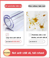 ✨4-12 Seater✨PVC Tablecloth Transparent Rectangular Heat Resistant Waterproof soft glass Table cover - details 0