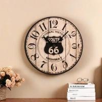 Reloj de pared silencioso de madera Vintage, diseño moderno, reloj Retro rústico Vintage, decoración para el hogar, oficina, cafetería, arte, reloj de pared grande - details 0