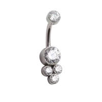 Barra de ombligo de circón de titanio g23, 14g, piercing interno roscado, anillos para el ombligo, joyería para el cuerpo, anillos para el ombligo, 1 ud. - details 7