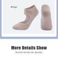 Calcetines de Yoga con espalda descubierta para mujer, medias deportivas antideslizantes de silicona para interior de baile, Ballet, Fitness, entrenamiento de algodón, Pilates, gran oferta, 3 pares - details 8