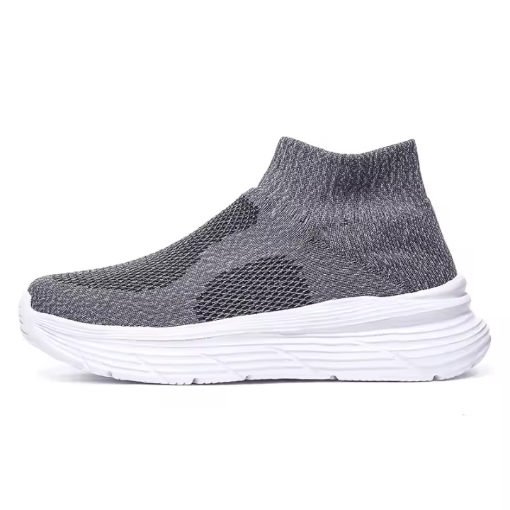2025 otoño pareja calcetines zapatos de alta parte superior del pie ajuste de mosca tejido zapatos deportivos de los hombres y las mujeres de la plataforma zapatos casuales son de venta caliente. - 1