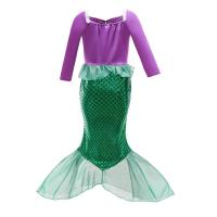 AmyStylish Niñas Princesa Sirena Ariel Cosplay Halloween Fiesta de Cumpleaños Verano Playa Vacaciones Vestido - details 83