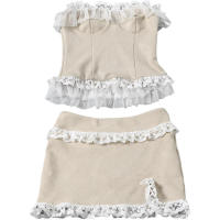 BUNO-Conjunto de 2 piezas de Patchwork de encaje de Nibber para mujer, traje de tendencia - details 6