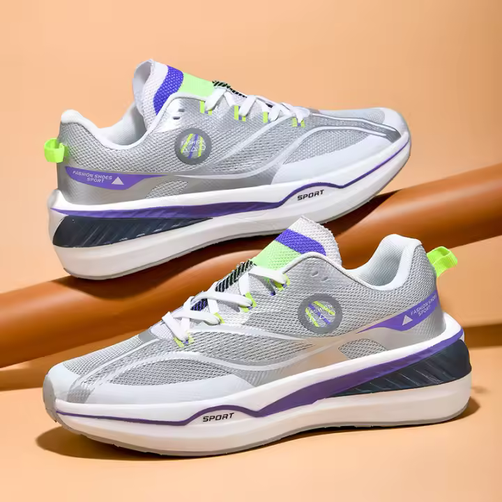 Las zapatillas para correr para hombre son ligeras y transpirables, con plantillas inflables que absorben los golpes y amortiguan, son cómodas y duraderas. - 1