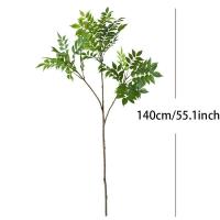 Ramas de higuera artificiales de 76-140cm, árboles de banyan de plástico lacado falso, hojas de palma altas verdes para decoración del jardín del hogar - details 2