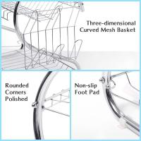 Escurridor de tazas de Metal para ahorro de espacio, soporte estable para platos duradero en forma de S de 2 niveles, palillos - details 2