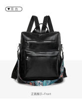 Mochila retro de cuero PU para mujer, bolso de hombro antirrobo, mochila de viaje de ocio, bolso para portátil de gran capacidad - details 25