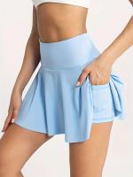 Siéntete genial mientras juegas al tenis: falda deportiva de yoga con pantalones cortos incorporados y bolsillos laterales - details 6