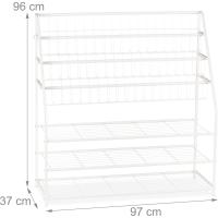 Estantería de Metal, 81 x 67 x 37 cm Revistas y Periódicos Diseño Elegante Acero 96x97x37 cm - details 3