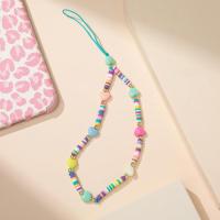 Cadena de cuentas de cordón, cuentas acrílicas de corazón, cuerda de cerámica blanda antipérdida, cordón para teléfono móvil, correa para teléfono móvil, cordón para teléfono móvil - details 13