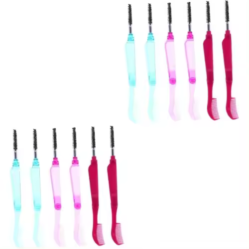 Beaupretty 12 Piezas Plegable Peine De Pestañas Herramientas De Belleza Máscara De Ojos Maquillaje Cepillo De Base Peine De Cejas Cepillo De Pestañas Y Cejas Herramienta De Definición De - 1