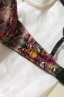 Sujetador Push Up con estampado de piel de serpiente, Sexy, cómodo, para el día a día - details 2