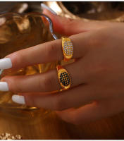Los anillos de lujo de desplazamiento de moda con las incorporaciones de Diamantes de Colores, Maple de Titanium, Joyas Clásicas y exquisitas de anillos de pendientes para Mujeres - details 8