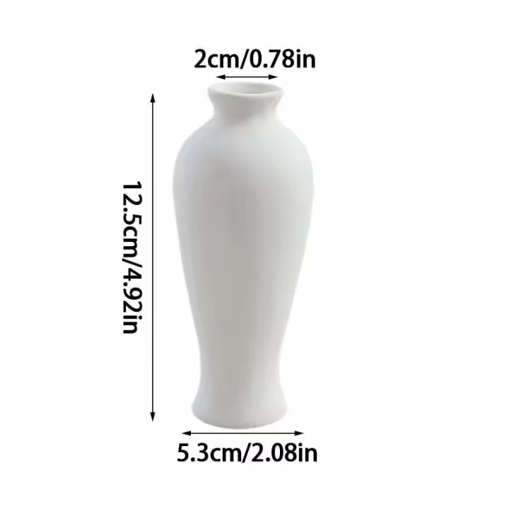 Jarrón de Cerámica Nórdica Adorno de Mesa Porcelana Arte floral en casa - 1