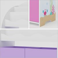 Estantería para Niños de 3 Niveles y 4 Cajas Diseño de Dinosaurio Verde/Amarillo - details 8