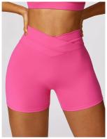 Pantalones cortos de Yoga de cintura alta para mujer, mallas cortas de realce de barriga para Fitness, gimnasio, correr - details 2