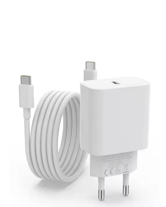 Cargador USB C y Cable de carga para iPhone 16/15 Pro Max 15/16 Plus iPad Air Pro, Cable de carga rápida con enchufe USB C, adaptador de corriente (blanco, 1 paquete) - 1