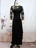 Vestido de novia largo de manga media con cuello redondo para mujer, perspectiva de encaje, nuevo estilo - details 3