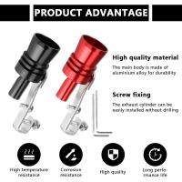 Paquete de 2 silbatos, tubo de silbato, silenciador de sonido turbo, válvula de descarga del tubo de escape de aluminio, pieza de repuesto para tipo universal - details 2