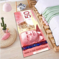 Alfombra de dólar de papel de cocina creativa, alfombra de papel de dinero, alfombra de puerta de entrada para el hogar - details 11