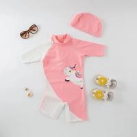 Conjunto de Natación de Moda para Niñas Pequeñas 2025 Traje de Baño de Surf con Gorra - details 0