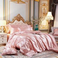Juego de Ropa de Cama de Color Sólido con Funda de Edredón de Seda de Morera Cubierta de Cama y Funda de Almohada de Lujo en Seda de Satén Tamaño King Queen Double Twin - details 6