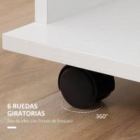 Armario de Ropa con Ruedas Organizador de Ropa de Dormitorio de 120x40x128cm en Negro - details 39