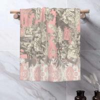 Toile De Jouy Toalla Algodón Francés Azul Marino Baño Ducha Deportes Yoga Toallas - details 165