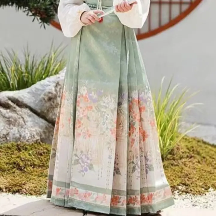 Nuevo conjunto de cara de caballo para niñas del 1 de junio, Hanfu de estilo chino, disfraz antiguo para niños, estilos de primavera y otoño, media falda para - 1