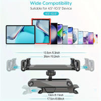 Soporte Universal para tableta de coche, reposacabezas para asiento trasero, soporte para iPad Air Mini Pro, 4-13 pulgadas, rotación de 360 grados, almohada trasera, abrazadera para teléfono - details 2