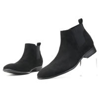 Botas Chelsea para hombre Comercio exterior cabeza pequeña cuadrada zapatos para hombre botines cortos de moda versátiles. - details 16