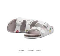 BIRKEN Zapatillas de corcho de verano con punta abierta, zapatos planos para hombre y mujer para ocio al aire libre, mismo estilo, hebilla de playa - details 24