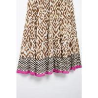 TRAFZA-Conjunto de 2 piezas para mujer, camisa de manga larga con botones decorados, falda larga plisada con cordón de cintura alta, 2024 - details 21