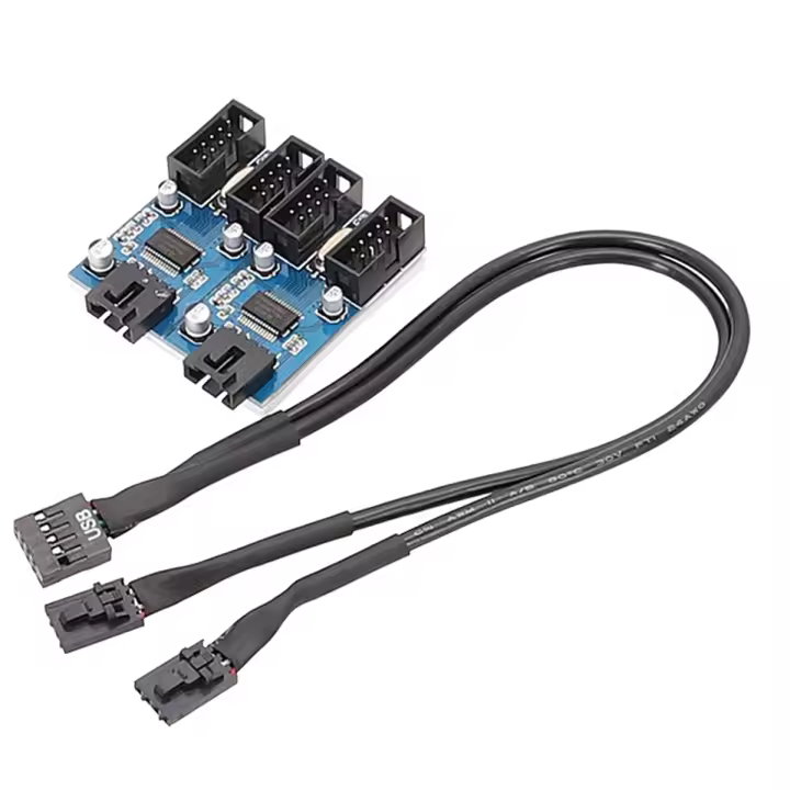 Placa base de 9 pines, Cable de extensión USB 2,0 de 9 pines a 9 pines duales con Chip, compatible con Cable de extensión compartido multiinterfaz - 1