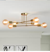 Luces de techo LED modernas, lámparas de techo industriales de hierro negro/dorado, nórdico, minimalista, para decoración del hogar, sala de estar, comedor - details 7